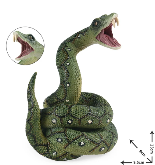 Green Anaconda Rubber Snake Toy | Snakes Jewelry & Fashion