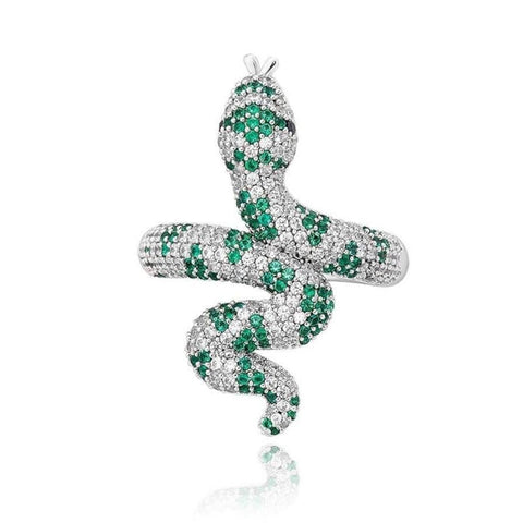 Silver Diamond Snake Ring | Snakes Jewelry & Fashion
