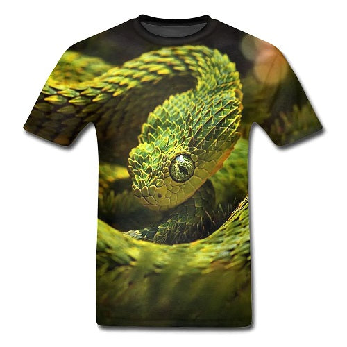 Green Bush Viper T-Shirt | Snakes Jewelry & Fashion