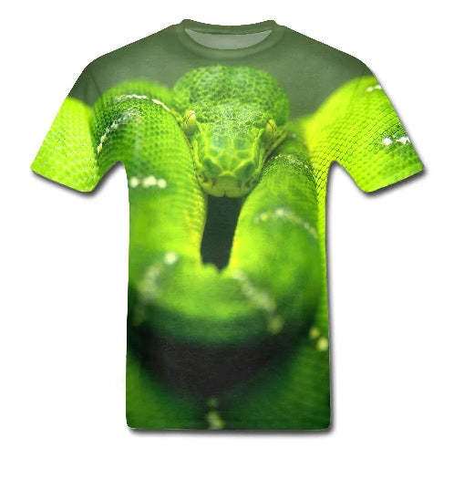 Green Tree Python T-Shirt | Snakes Jewelry & Fashion