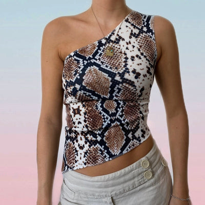Snake Print Crop Top | Snakes Jewelry & Fashion