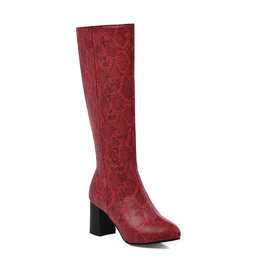 Coral Red Python Boots | Snakes Jewelry & Fashion