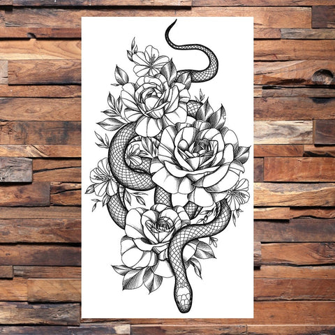 Snake Flower Tattoo | Snakes Jewelry & Fashion
