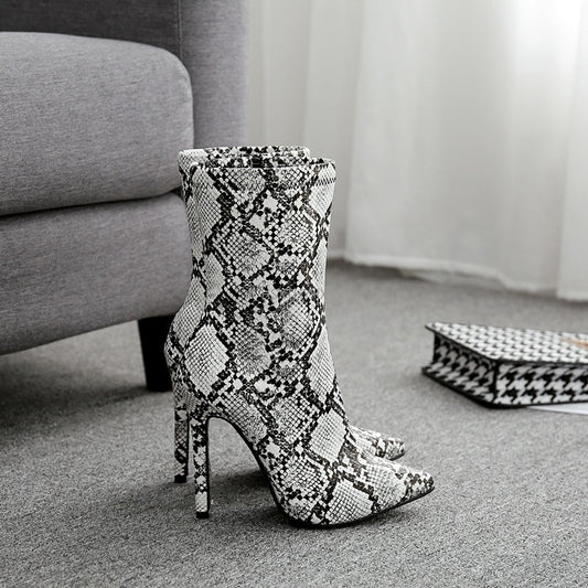 Snake Print Ankle Boots | Snakes Jewelry & Fashion