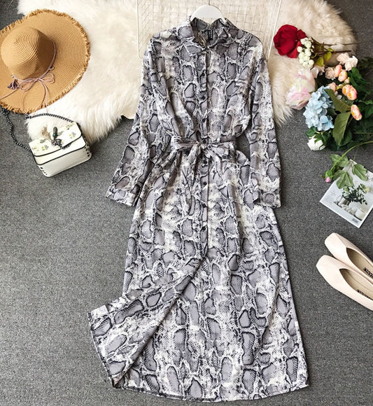 Snake Printed Dress | Snakes Jewelry & Fashion