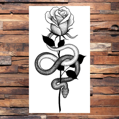 Snake Flower Tattoo Design | Snakes Jewelry & Fashion