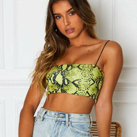 Snake Pattern Crop Top | Snakes Jewelry & Fashion