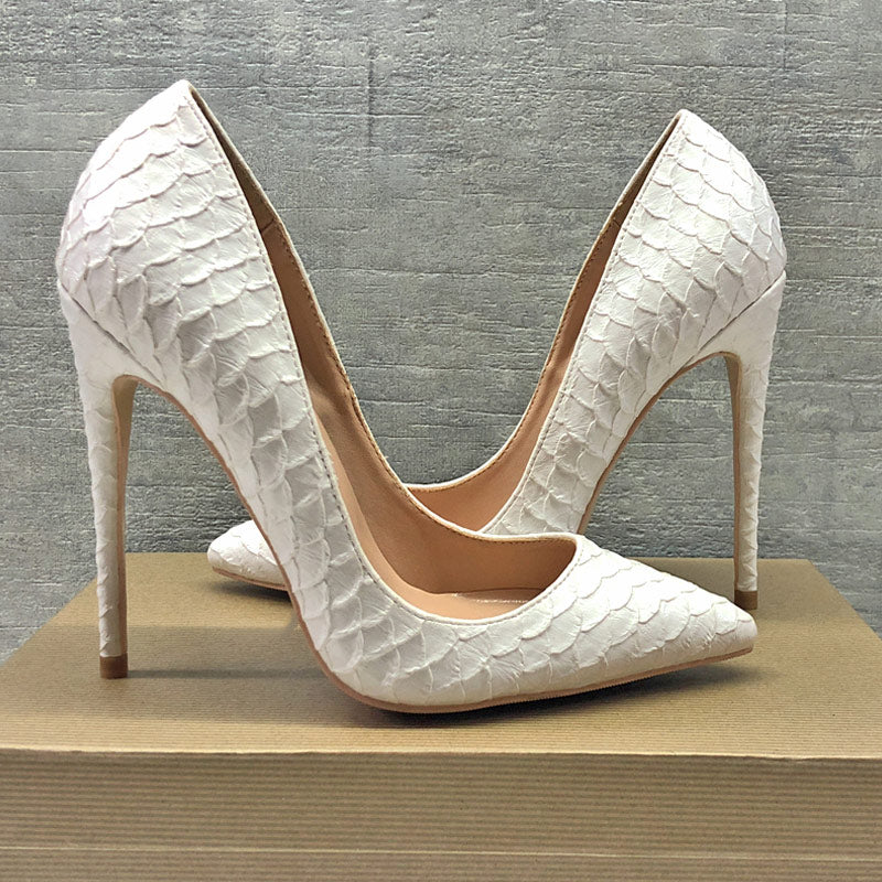 White Python Heels | Snakes Jewelry & Fashion