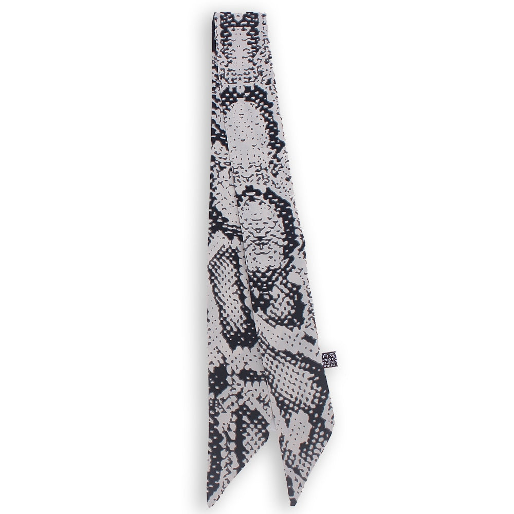Grey Snake Print Scarf | Snakes Jewelry & Fashion