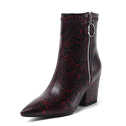 Red and Black Snake Skin Boots | Snakes Jewelry & Fashion