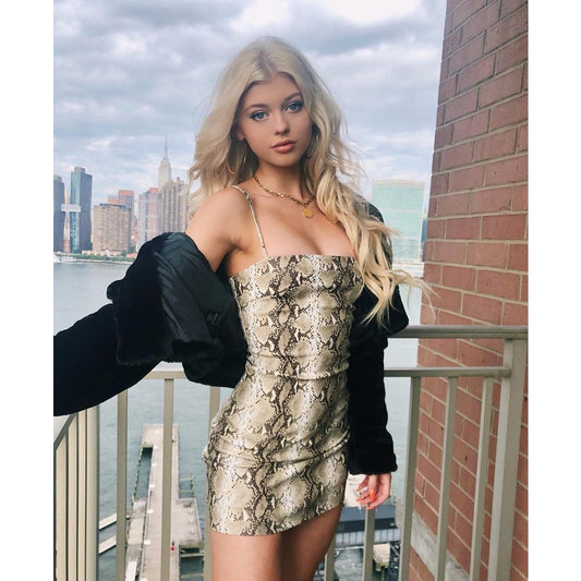 Snake Print Mini Dress | Snakes Jewelry & Fashion