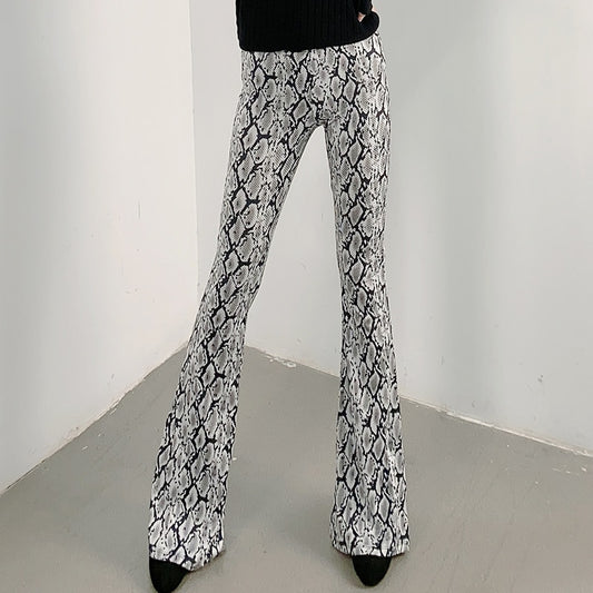 Flare Pants Snake Print | Snakes Jewelry & Fashion