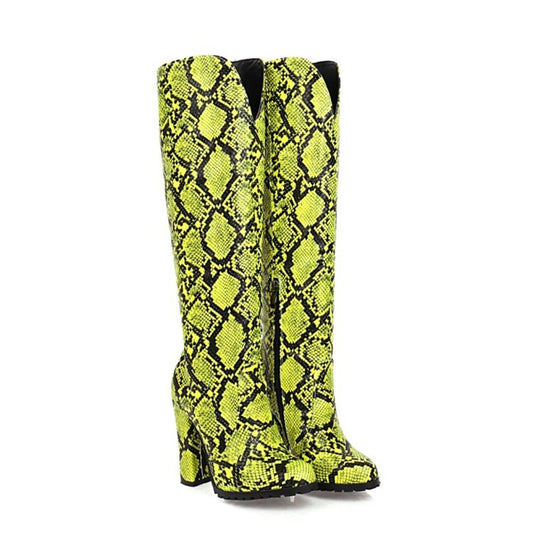 Snake Skin Knee High Boots | Snakes Jewelry & Fashion