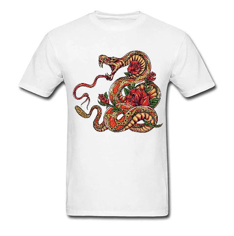Flowered Snake T-Shirt | Snakes Jewelry & Fashion