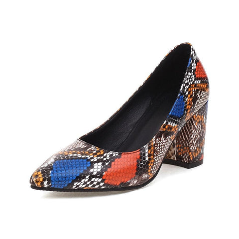 Multi Colored Snake Skin Heels | Snakes Jewelry & Fashion