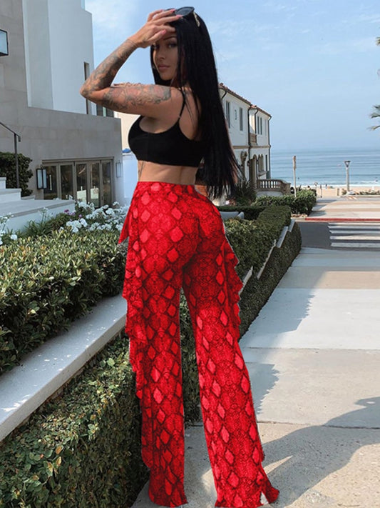 Red Snake Pants | Snakes Jewelry & Fashion