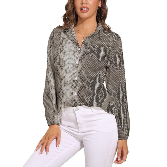 Snake Print Blouse Plus Size | Snakes Jewelry & Fashion