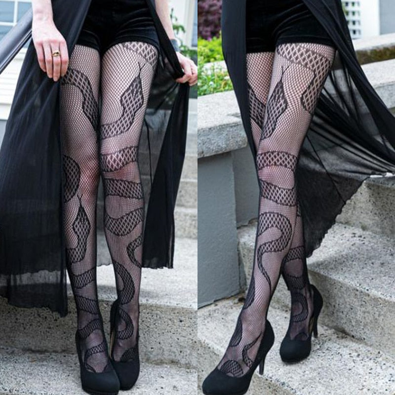 Snake Fishnet Tights | Snakes Jewelry & Fashion