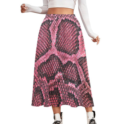 Red Snake Print Skirt | Snakes Jewelry & Fashion