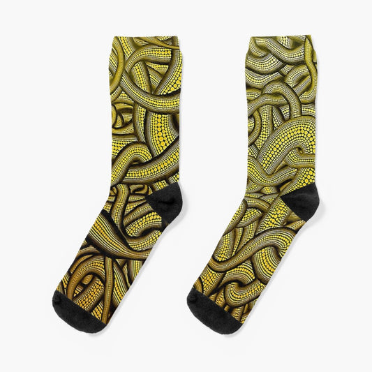 Yellow Snake Socks | Snakes Jewelry & Fashion
