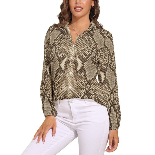 Plus Size Snake Print Blouse | Snakes Jewelry & Fashion