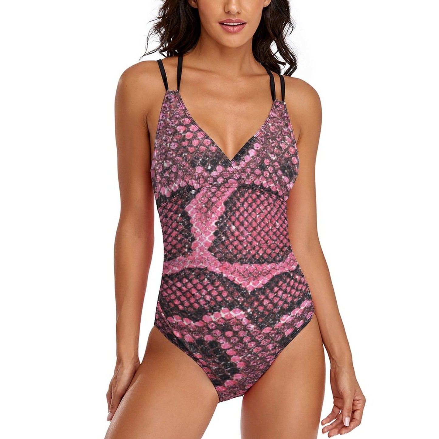 Pink Snake Print Swimsuit | Snakes Jewelry & Fashion