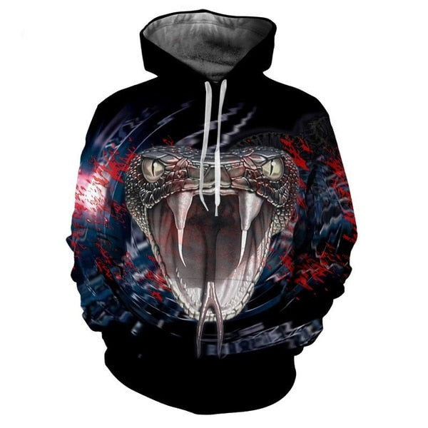 Crotaline Snakes Fang Hoodie | Snakes Jewelry & Fashion