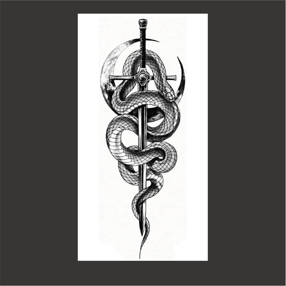 Premium Vector  Snake and dagger serpent wraps around a sword vector  vintage tattoo roman god mercury luck and trickery allegorical logo or  emblem of ancient symbol