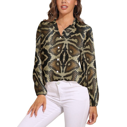 Python Print Blouse | Snakes Jewelry & Fashion