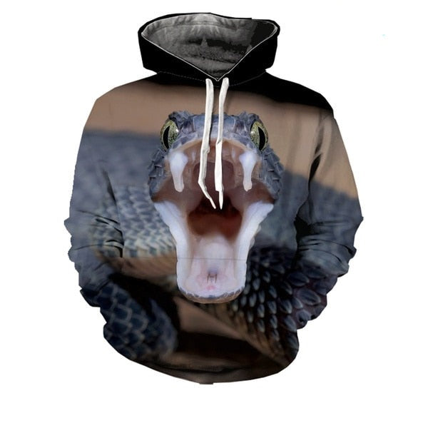 Black Bush Viper Hoodie | Snakes Jewelry & Fashion