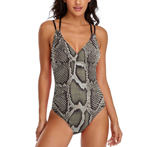 Snake Print One Piece Swimsuit | Snakes Jewelry & Fashion