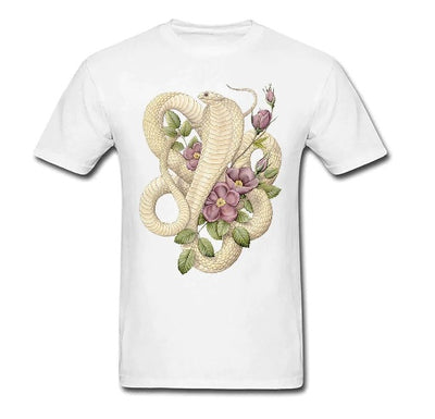 Snake Cobra Flower T-Shirt | Snakes Jewelry & Fashion