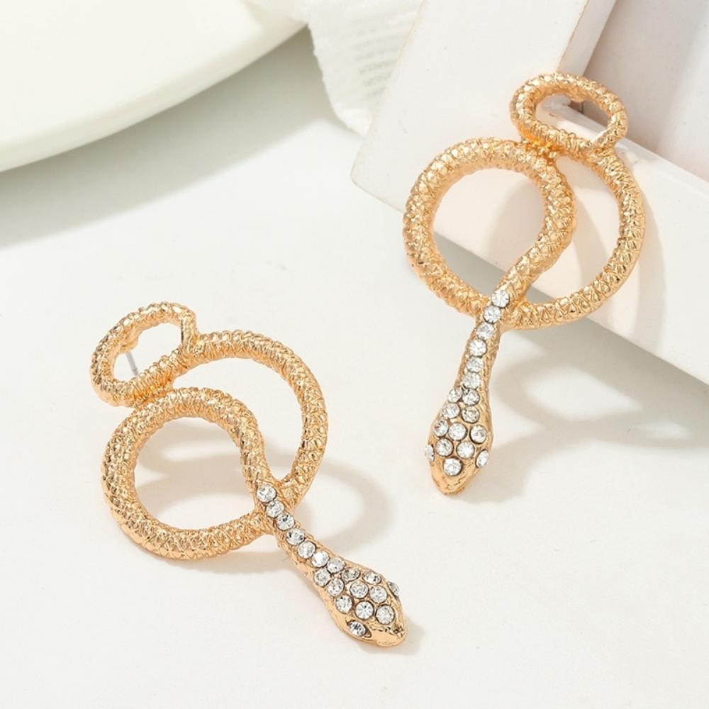 Gold Snake Dangle Earrings | Snakes Jewelry & Fashion