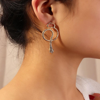 Gold Snake Dangle Earrings | Snakes Jewelry & Fashion