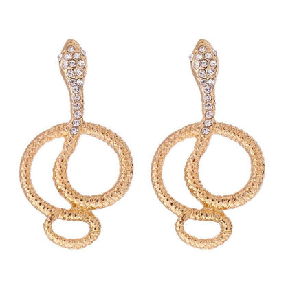 Gold Snake Dangle Earrings | Snakes Jewelry & Fashion