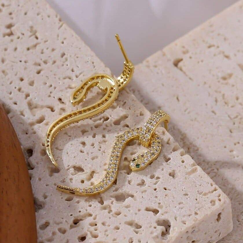 Gold Hoop Earrings 40mm | Snakes Jewelry & Fashion