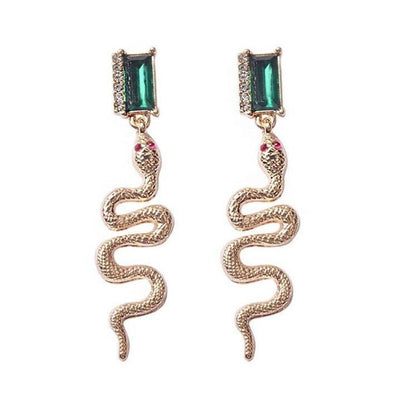 Rhinestone Snake Earrings | Snakes Jewelry & Fashion