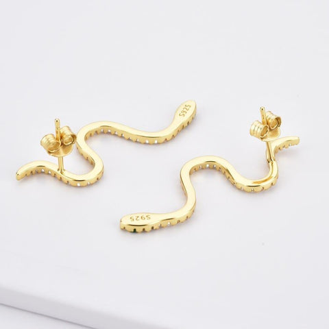 Snake Hoop Earrings Gold | Snakes Jewelry & Fashion