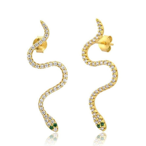Snake Hoop Earrings Gold | Snakes Jewelry & Fashion
