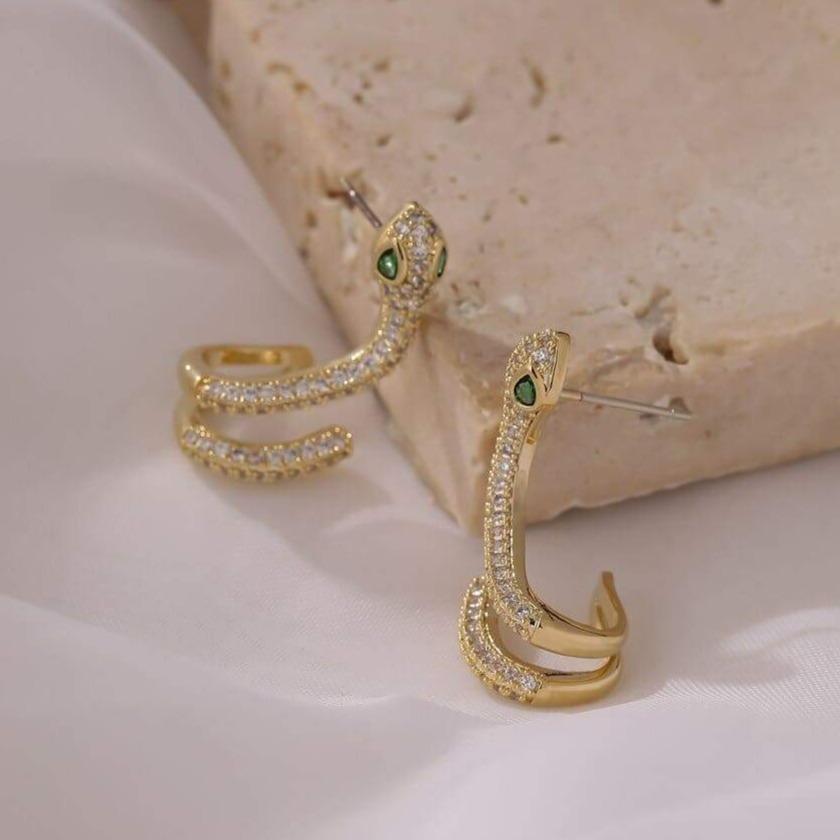 Diamond Snake Earrings | Snakes Jewelry & Fashion