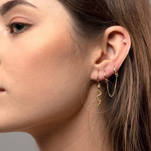 Small Gold Snake Earrings | Snakes Jewelry & Fashion