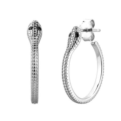 Ladies Hoop Earrings Silver | Snakes Jewelry & Fashion