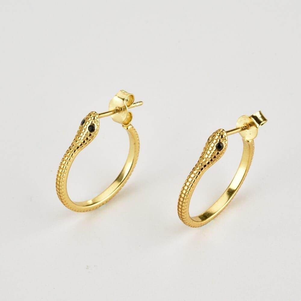14k Gold Snake Stud Earrings | Snakes Jewelry & Fashion