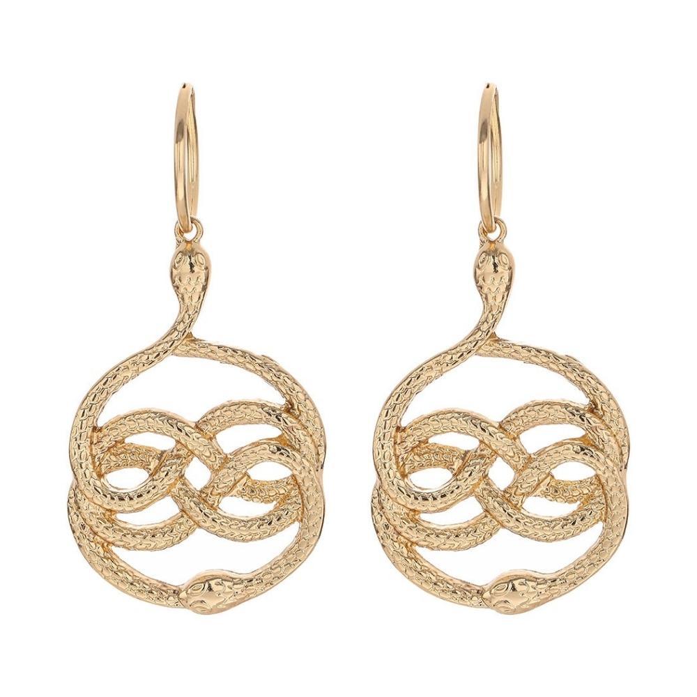 Pendant Earrings Gold | Snakes Jewelry & Fashion