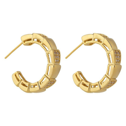 Snake Earrings Hoop | Snakes Jewelry & Fashion