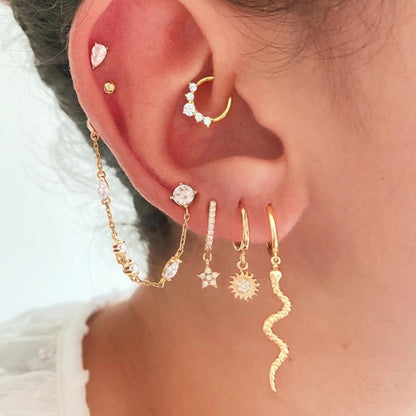 Snake Chain Drop Earrings | Snakes Jewelry & Fashion