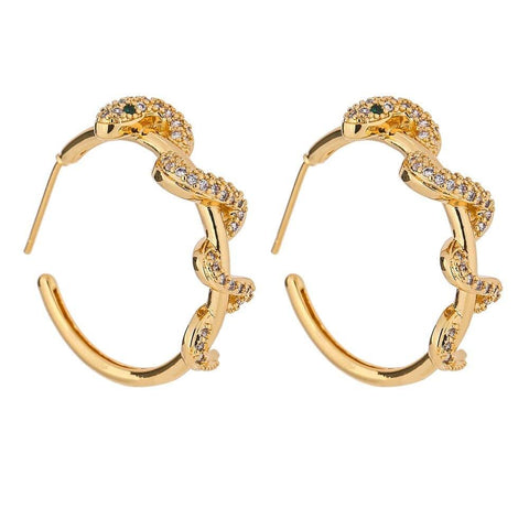 Large Gold Hoop Earrings For Women | Snakes Jewelry & Fashion