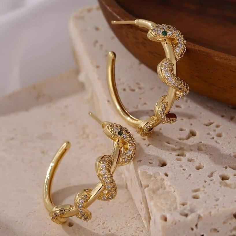 Large Gold Hoop Earrings For Women | Snakes Jewelry & Fashion