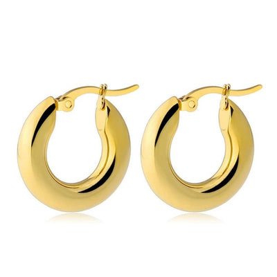 Circle Gold Earrings | Snakes Jewelry & Fashion