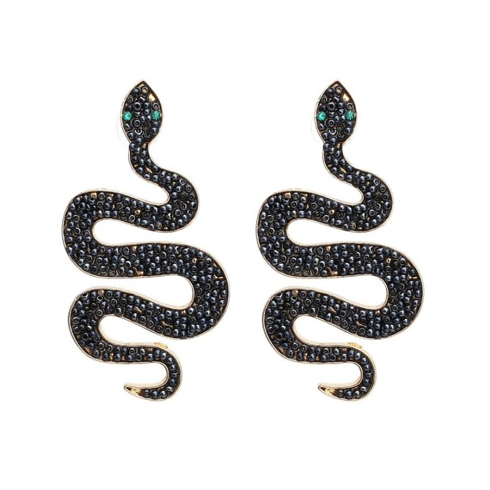 Snake Earrings Black | Snakes Jewelry & Fashion